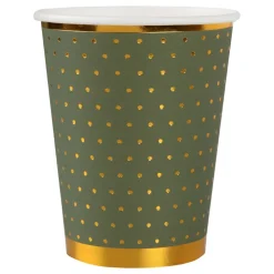 Pappersmuggar Prickiga Grön/Guld