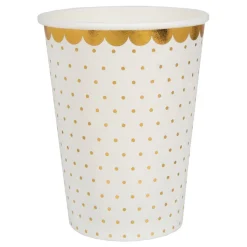 Pappersmuggar Prickiga Guld/Vit