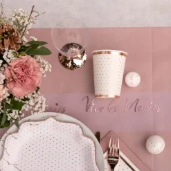 Pappersmuggar Prickiga Vit/Roséguld