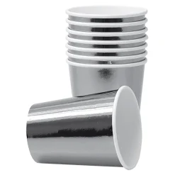 Pappersmuggar Silver Metallic