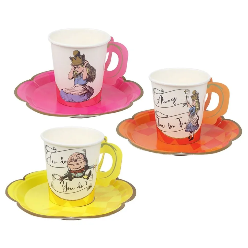 Pappersmuggar Tea Party Alice Wonderland