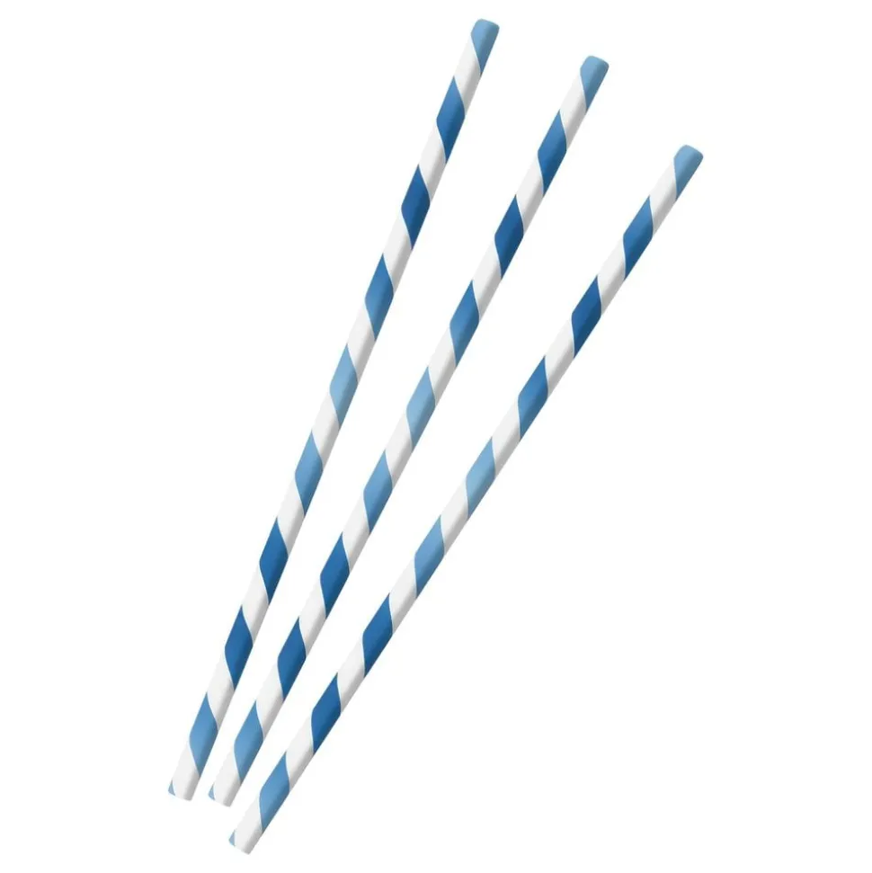 Papperssugrör Blå Mix