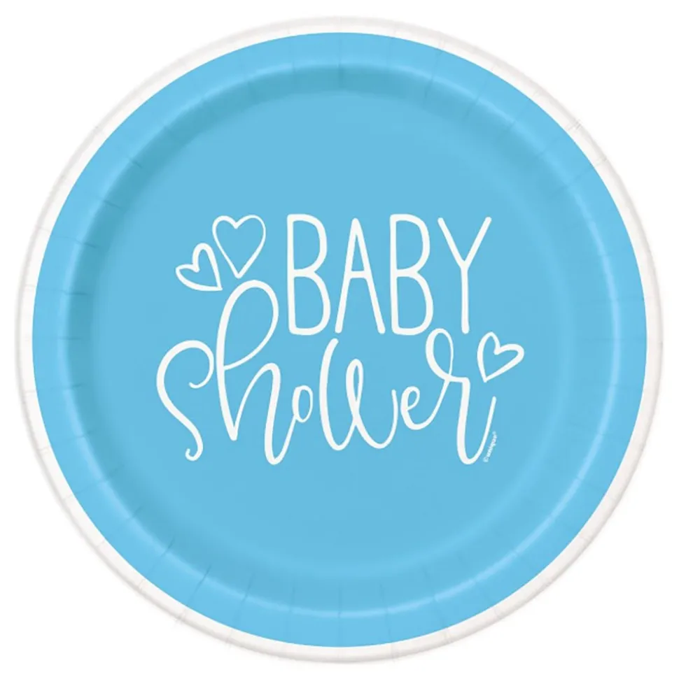 Papperstallrikar Baby Shower Blå