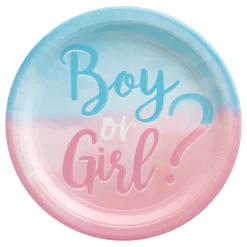 Papperstallrikar Boy or Girl Reveal