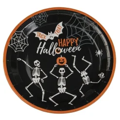 Papperstallrikar Halloween Skelett