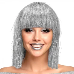 Peruk Silver Glittrig
