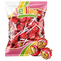 Pin Pon Lollipop Gum Sour Strawberry Storpack