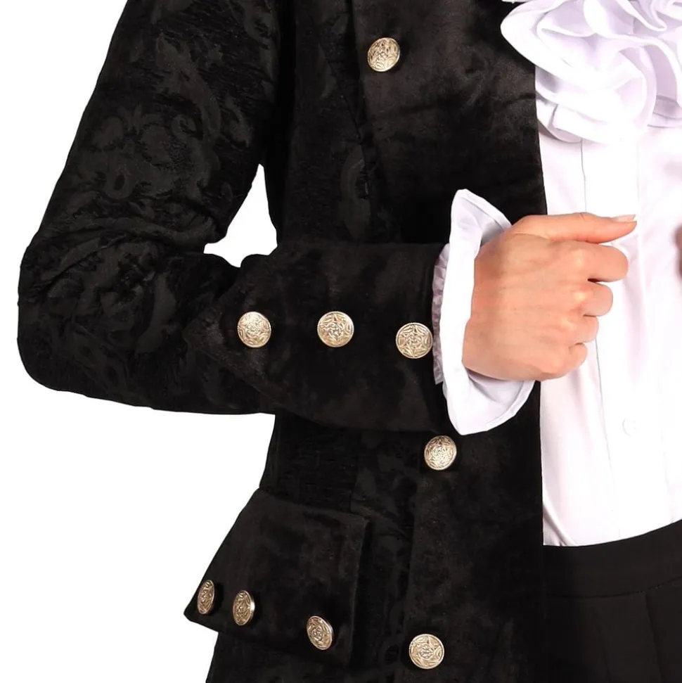Pirat Kappa Brocade Dam Svart Deluxe
