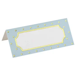 Placeringskort Prickiga Blå/Guld