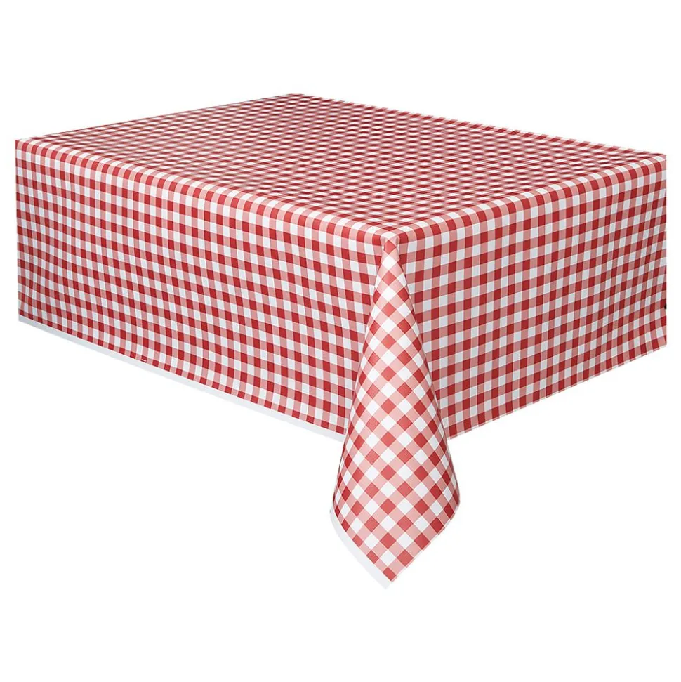 Plastduk Rödrutig