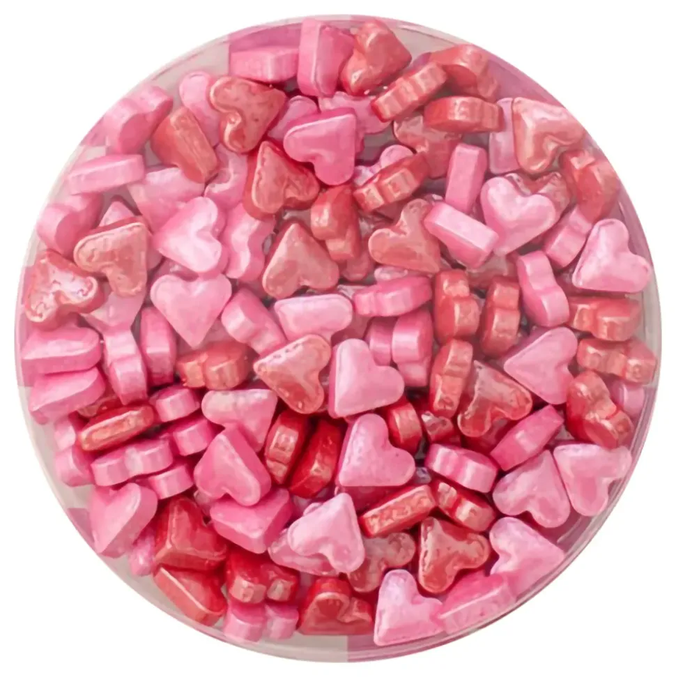 PME Rosa Hjärtan Sprinkle Charms