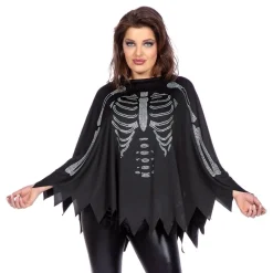 Poncho Skelett med Glitter
