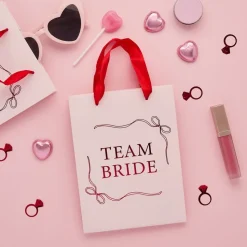 Presentpåsar Team Bride Rosa Rosett