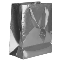 Presentpåse Folie Silver Metallic