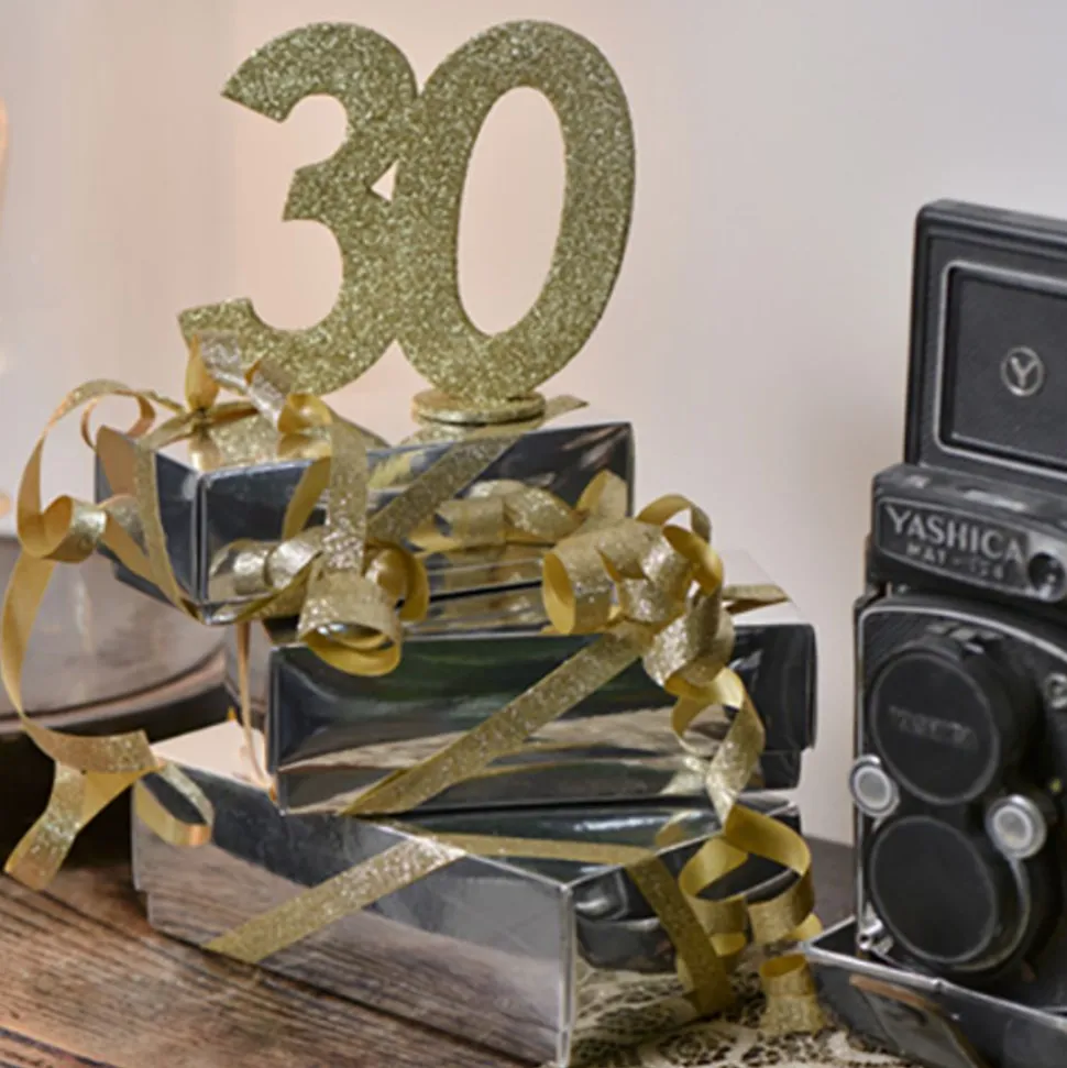 Presentsnöre Guld/Glitter