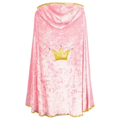 Prinsesscape Rosa Sammet med Huva för Barn