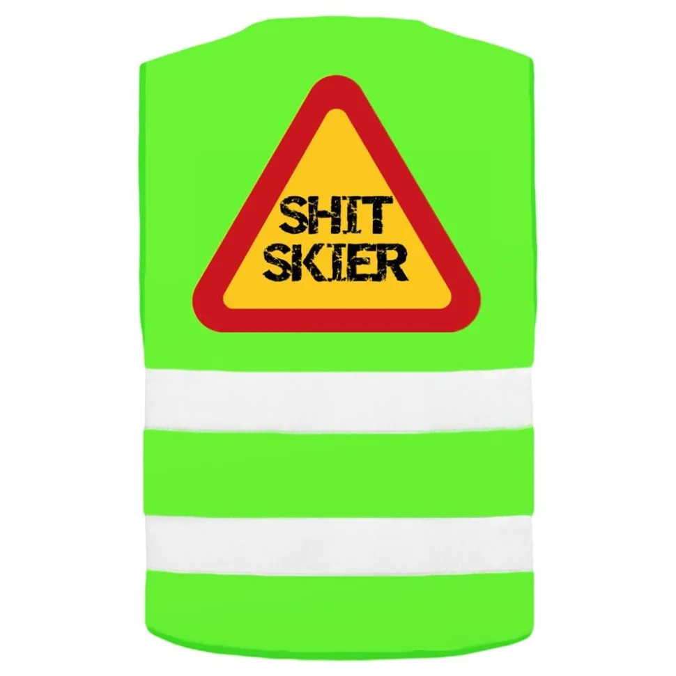 Reflexväst Shit Skier Neongrön