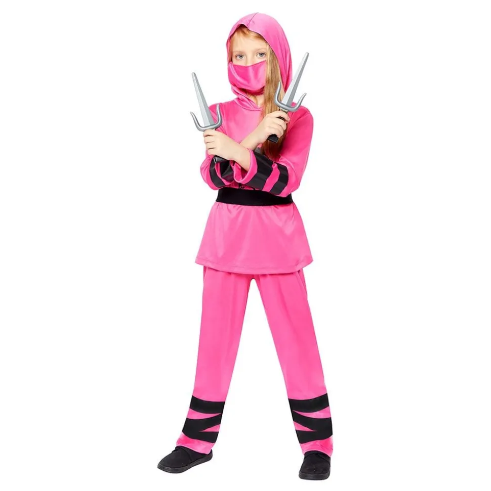 Rosa Ninja Barn Maskeraddräkt