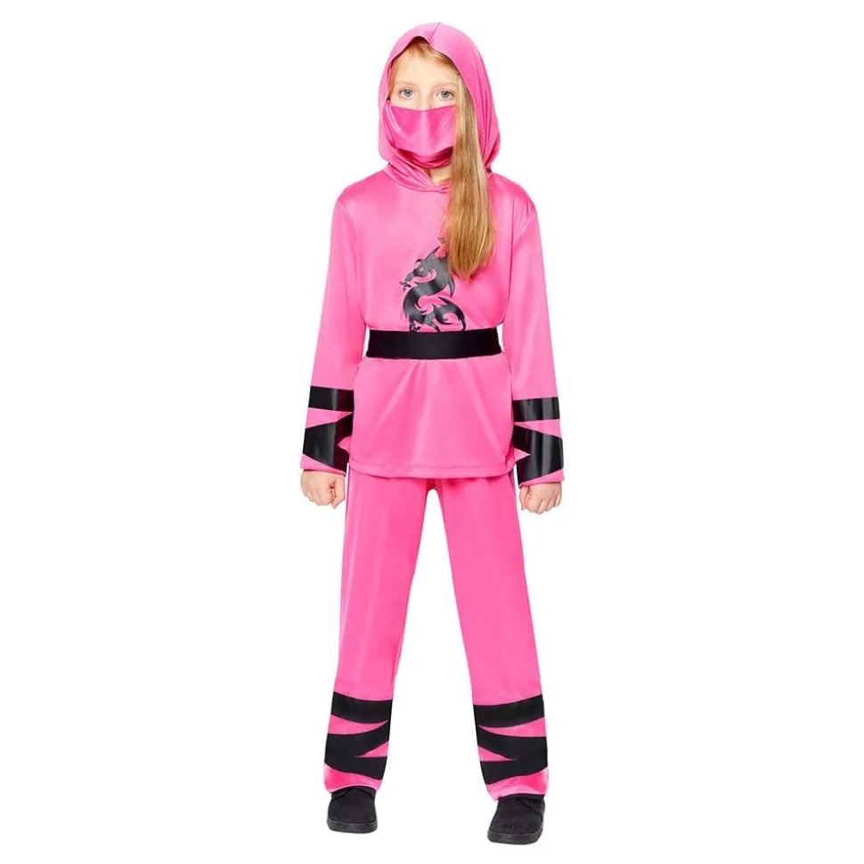 Rosa Ninja Barn Maskeraddräkt