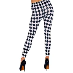 Rutiga Leggings Svart/Vit