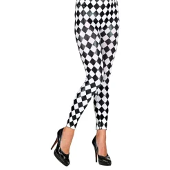 Rutiga Leggings Svart/Vit