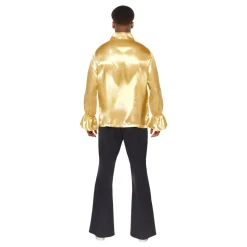 Satinskjorta Guld