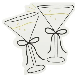 Servetter Cocktailglas Cremevit Rosett