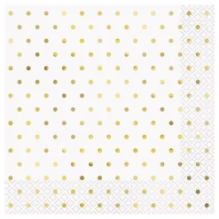 Servetter Guld Polka Dot