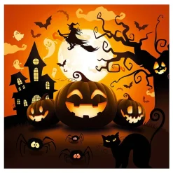 Servetter Halloweenpumpa