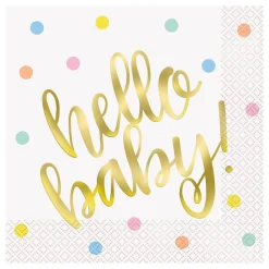 Servetter Hello Baby med Prickar