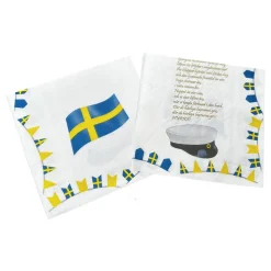 Servetter Studentmössa & Sverigeflagga