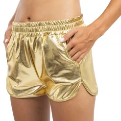 Shorts Metallic Guld