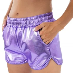 Shorts Metallic Lila