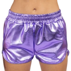Shorts Metallic Lila