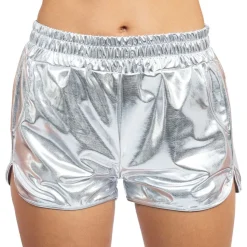 Shorts Metallic Silver