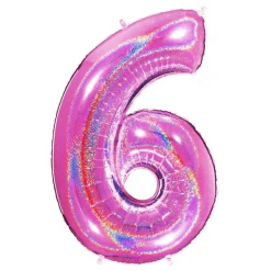 Sifferballong Glitter Rosa