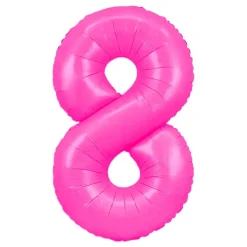 Sifferballong Neonrosa