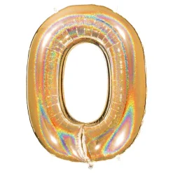 Sifferballong Glitter Guld