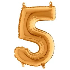 Sifferballong Mini Guld Metallic