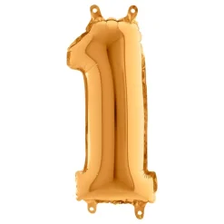 Sifferballong Mini Guld Metallic