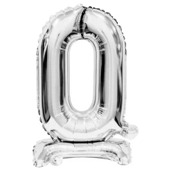 Sifferballong Mini på Ställning Silver