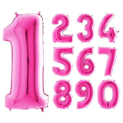 Sifferballong Rosa Metallic