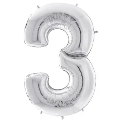 Sifferballong Silver Gigantisk