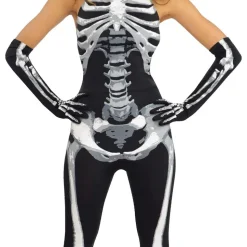 Skelett Jumpsuit Maskeraddräkt