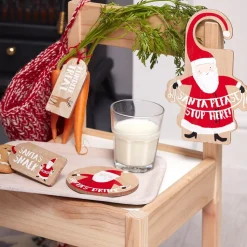 Skyltar i Trä Santa