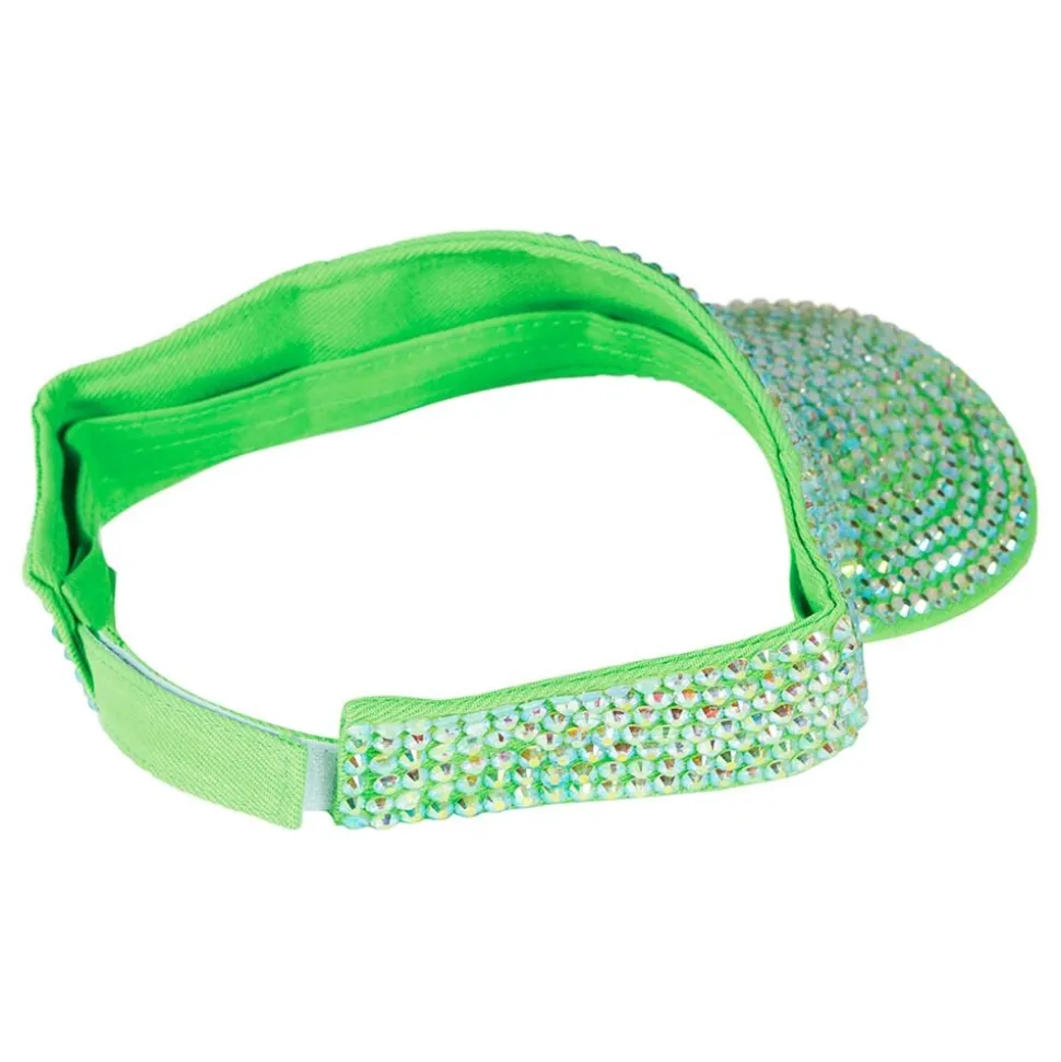 Solskärm med Strass Grön