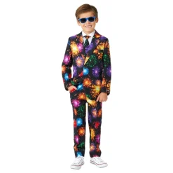 Suitmeister Boys Fireworks Black Kostym