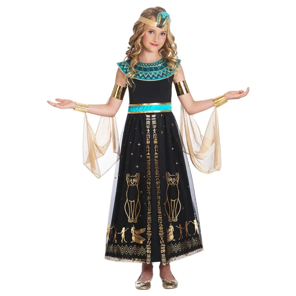 Svart Cleopatra Barn Maskeraddräkt