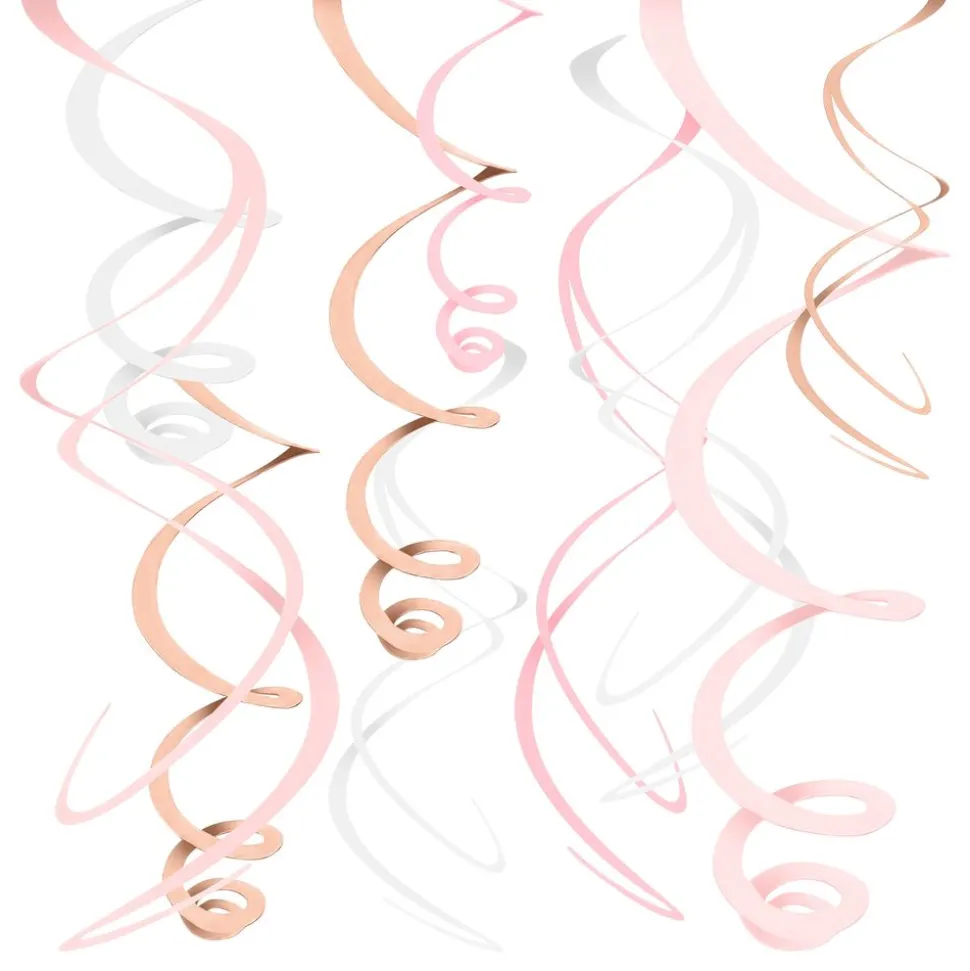Swirls Roséguld Blush Takdekoration