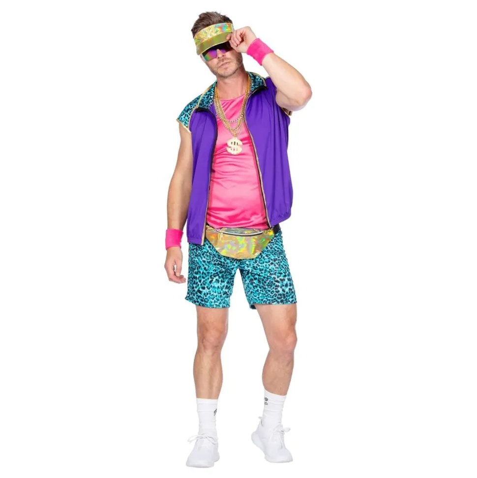 80-tals Aerobics Herr Maskeraddräkt